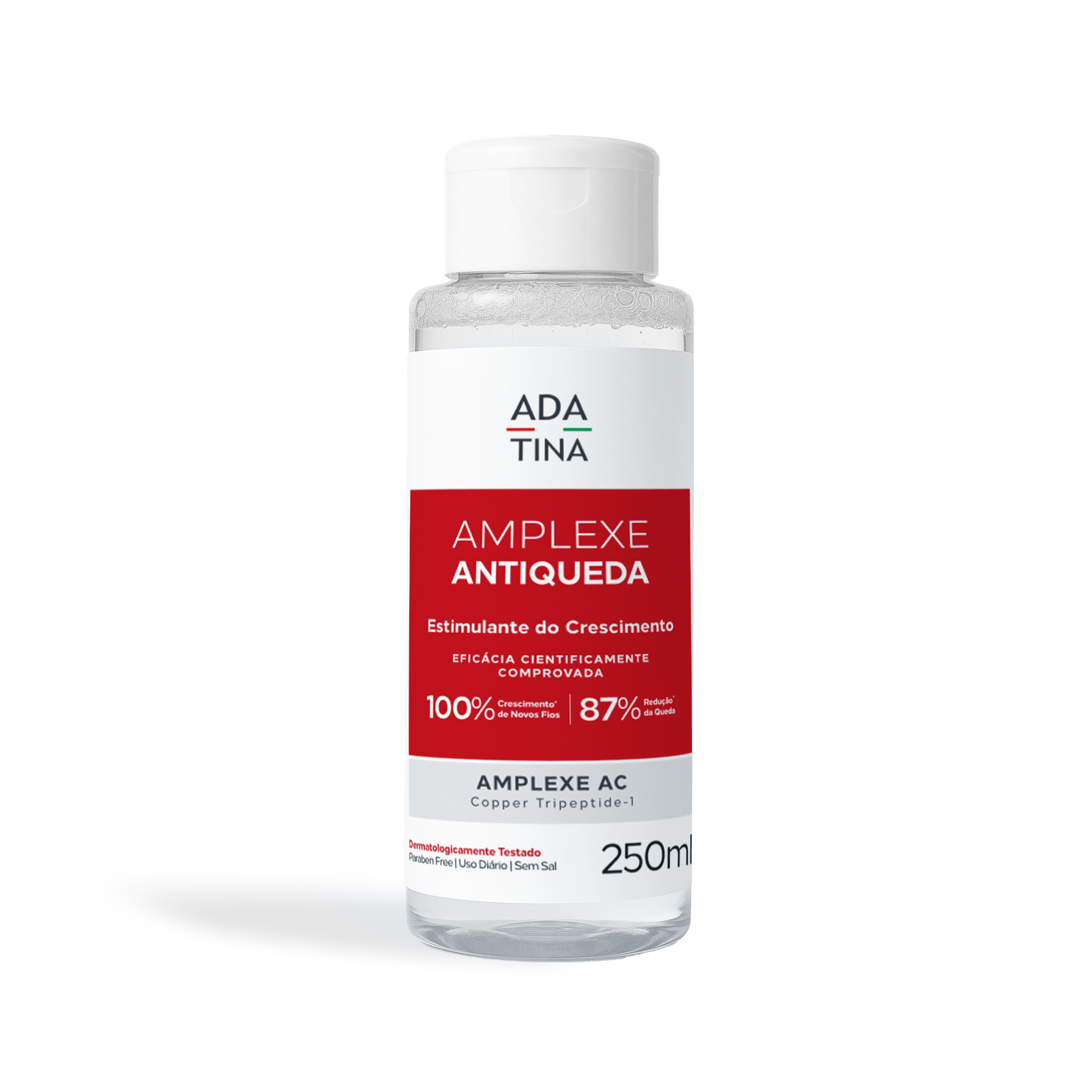 Shampoo capilar Amplexe Antiqueda Ada Tina com tripla ação antiqueda e estimulante do crescimento.