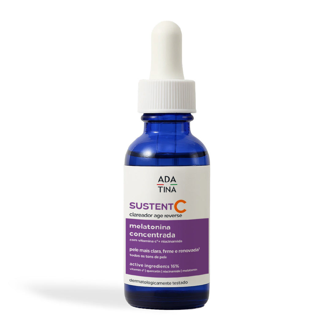 Sérum Sustent C Clareador Age Reverse com melatonina concentrada.
