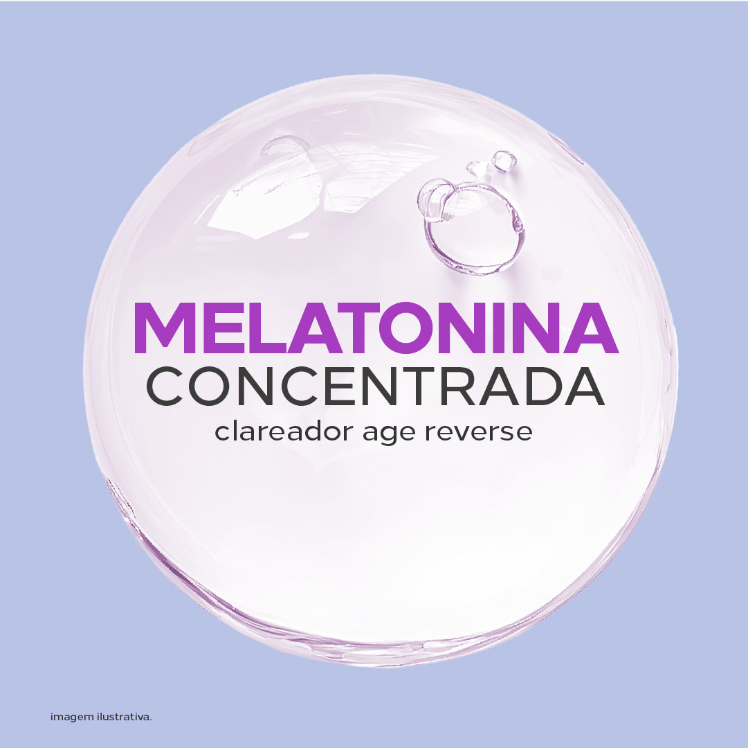 Sustent C Clareador Age Reverse sérum com melatonina concentrada, clareador age reverse.